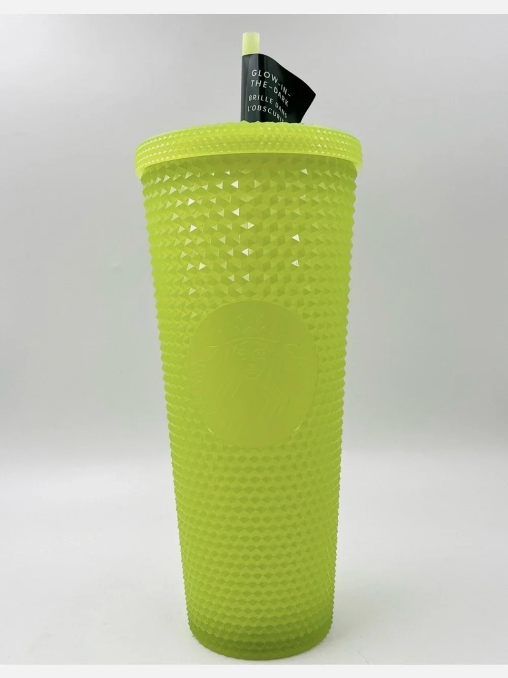 NWT Starbucks 2022 Halloween Neon Lime Green Studded Venti Tumbler 24oz